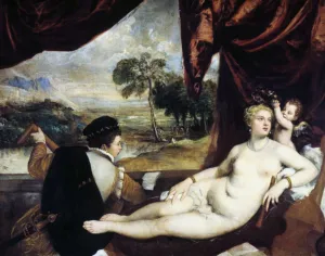 Venus and the Lute Player, c1565-1570. Artist: Titian Venus and the Lute Player, c1565-1570. Artist: Titian