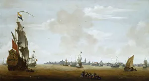 View of Amsterdam from the Sea, 17th century. Artist: Peter van den Velde View of Amsterdam from the Sea, 17th century. Artist: Peter van den Velde