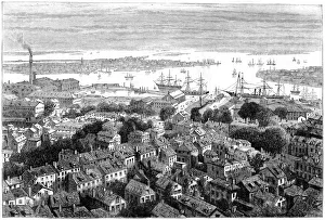 View of Boston from Bunkers Hill, Massachusetts, c1770s (c1880) View of Boston from Bunkers Hill, Massachusetts, c1770s (c1880)