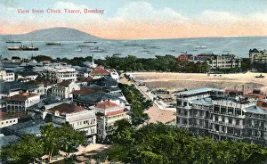 View from the Clock Tower, Bombay, India, early 20th century View from the Clock Tower, Bombay, India, early 20th century