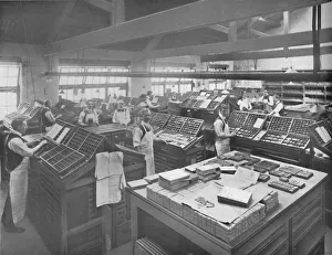 Composing Room, Leicester Co-operative Printing Society Ltd, 1919