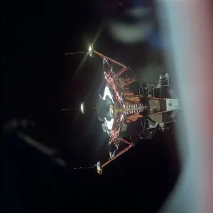 American Astronauts In Space Prints: View of the Lunar Module from the Command Module, Apollo 11 mission, July 20, 1969
