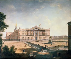 Russian Museum Collection Prints: View of the Michael Palace and the Connetable Square