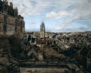 View from the Terrace of the Castle Loches, 1884. Artist: Emmanuel Lansyer View from the Terrace of the Castle Loches, 1884. Artist: Emmanuel Lansyer