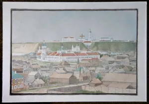 View of Tobolsk, 1850s. Artist: Znamensky, Mikhail Stepanovich (1833-1892) View of Tobolsk, 1850s. Artist: Znamensky, Mikhail Stepanovich (1833-1892)