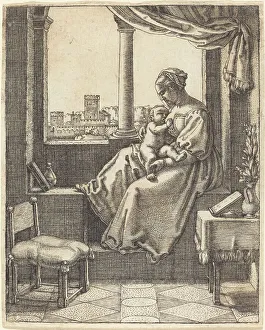 Jesus Christ Infancy Scene Prints: Virgin at the Window. Creator: Barthel Beham