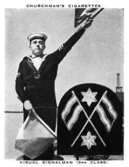 Monochrome Military Portraits Prints: Visual Signalman, (3rd Class), 1937. Artist: WA & AC Churchman