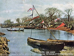 Likoma Collection: Waiting the Arrival of the Mission Steamer, Likoma, Lake Nyasa, Africa, 1904