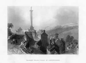 Prints of Walkers Pillar, Londonderry, Northern Ireland, 1860 County Londonderry Prints: Walkers Pillar print, an 1860 photograph of a Doric column in Londonderry