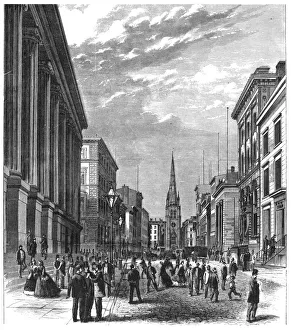 Wall Street Print, New York City, 1869