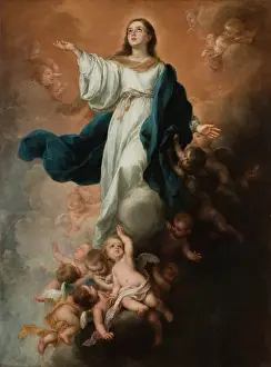New Testament Paintings Prints: The Walpole Immaculate Conception, c1680. Creator: Murillo, Bartolome Esteban (1617-1682)