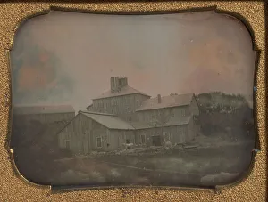 1850s Mill or Warehouse Vertical Clapboard Siding Print