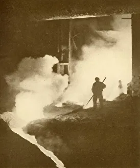British Iron And Steel Industry Prints: Warm Work!, c1930. Creator: Dorman, Long & Co. Ltd