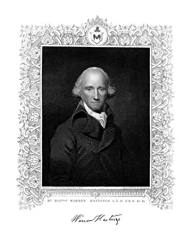 Warren Hastings, English administrator in India, 19th Century.Artist: H Robinson Warren Hastings, English administrator in India, 19th Century.Artist: H Robinson