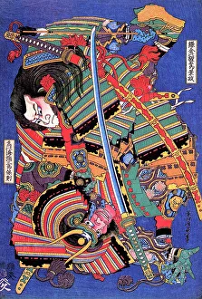 Katsushika Hokusai Prints: The Warrior Kengoro Print