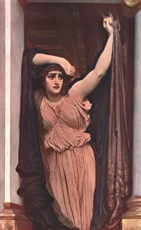 Prints of The Last Watch of Hero, 1887, (c1902). After a painting in the Manchester Art Gallery Leander Prints: Victorian Print of Hero's Last Watch