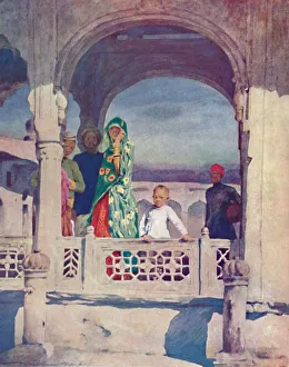 Watching the Pageant, 1903. Artist: Mortimer L Menpes Watching the Pageant, 1903. Artist: Mortimer L Menpes