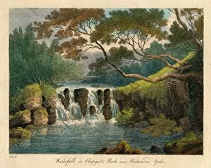 Images Dated 1st August 2019: Waterfall on Clapgate Beck, near Richmond, York, late 18th-early 19th century. Creator