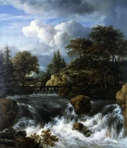 A Waterfall in a Rocky Landscape, 1660-70. Artist: Jacob van Ruisdael A Waterfall in a Rocky Landscape, 1660-70. Artist: Jacob van Ruisdael