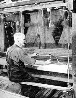 Prints of Weaving Irish linen, Lurgan, Armagh, 1936. From Peoples of the World in Pictures, edited by Harold Wheeler, published by Odhams Press Ltd (London, 1936) County Armagh Prints: Weaving Irish Linen Print, Lurgan, Armagh, 1936
