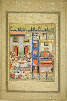 Abu Ol Qasem Mansur Collection: The Wedding Night of Anushirvan and the Khaqans Daughter (from a copy of Firdausi s