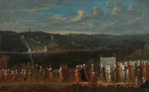 Wedding Procession Print, 18th Century Engraving