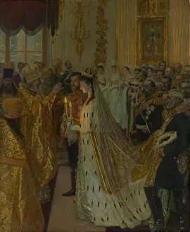 Alix Of Hesse Collection: The wedding of Tsar Nicholas II and the Princess Alix of Hesse-Darmstadt on November 26