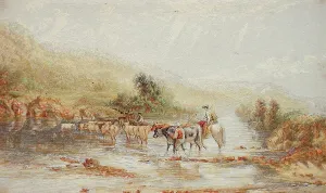 British Rural Life Prints: Welsh Drovers, Published c1850. Creator: George Baxter