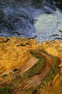 Wheatfield with Crows, (detail) 1890. Artist: Vincent van Gogh Wheatfield with Crows, (detail) 1890. Artist: Vincent van Gogh