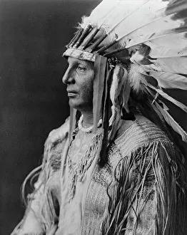 Edward Curtis White Shield Print, c1908