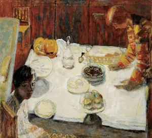Prints of White Tablecloth (Dining room), 1925 Pierre Bonnard Prints: Pierre Bonnard White Tablecloth Print, 1925