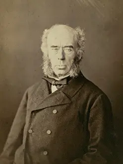 Prints of Whitworth, inventeur du canon rayé, 1861-1869. Portrait of British engineer and industrialist Joseph Whitworth (1803-1887), inventor of the Whitworth Rifle Industrialist Prints: Print of Joseph Whitworth, inventor of the rifled cannon