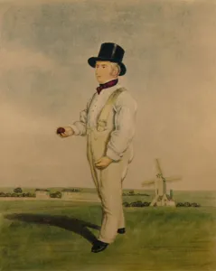 English Cricket History Prints: William Lillywhite, c1850. Creator: Unknown
