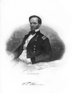 William Tecumseh Sherman, Union general, 1862-1867.Artist: Brady William Tecumseh Sherman, Union general, 1862-1867.Artist: Brady