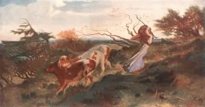 British Animal Husbandry Prints: Wind on the Wold, 1863, (c1902). Creator: Unknown