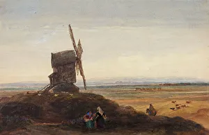 David Cox The Elder Paintings Prints: A Windmill, c1830s. Creator: David Cox the Elder