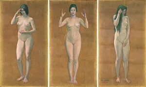 Tokyo National Museum Collection Prints: Wisdom, Impression, Sentiment (Triptych), 1899. Creator: Seiki; Kuroda (1866-1924)