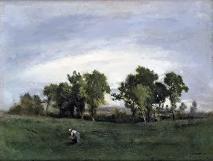 Woman in Country Field, c1828-1876. Artist: Narcisse Virgile Diaz de la Pena Woman in Country Field, c1828-1876. Artist: Narcisse Virgile Diaz de la Pena