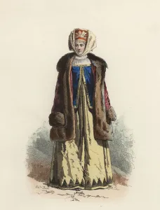 Woman from Kaluga (Russia) color engraving 1870 Woman from Kaluga (Russia) color engraving 1870
