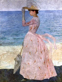 Woman with the Umbrella, 1900. Artist: Aristide Maillol Woman with the Umbrella, 1900. Artist: Aristide Maillol