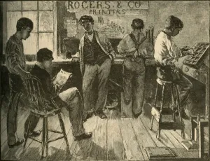 Workers in a Printing Office, 1881