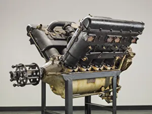 National Air And Space Museum Collection Prints: Wright H-3 V-8 Engine, ca. 1922. Creator: Wright Aeronautical