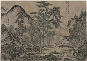 Prints of Writing Books under the Pine Trees, 1279-1368. Wang Meng is traditionally considered on of the four masters of the Yuan dynasty Cleveland Prints: Yuan Dynasty Print: Writing Books under the Pine Trees
