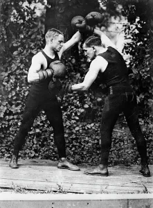Black And White Boxing Images Prints: Young Britt [and] Williams, between c1910 and c1915. Creator: Bain News Service