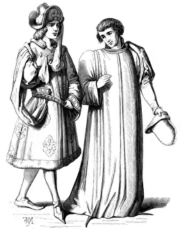 A young nobleman and of a member of the bourgeoisie, 14th century (1849) A young nobleman and of a member of the bourgeoisie, 14th century (1849)