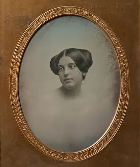 Albert Sands Collection: Young Woman with Hair Styled in Two Buns, 1850s. Creators: Josiah Johnson Hawes