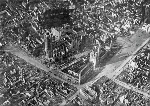 Ypres after German bombardment, First World War, 1914-1918, (c1920) Ypres after German bombardment, First World War, 1914-1918, (c1920)