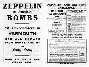 Zeppelin and accident insurance advertisement, 1910 Zeppelin and accident insurance advertisement, 1910
