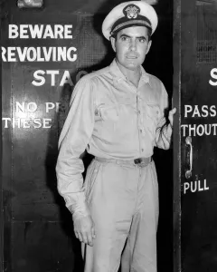 Prints of Actor Tyrone Power, first night of play Mr Roberts at The Coliseum Theatre, London, England 1950 Tyrone Prints: Tyrone Power Print, 1950