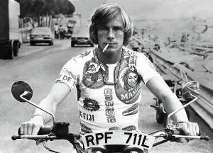 James Hunt Motorcycle Print